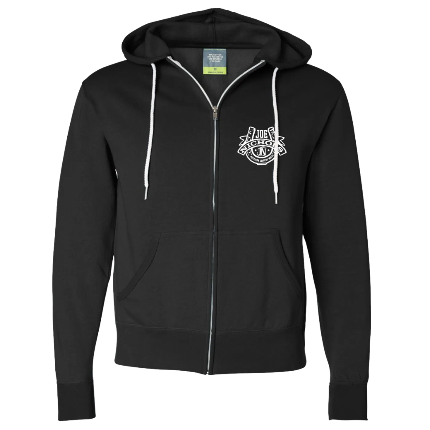 Joe Nichols Black Zip Up Hoodie