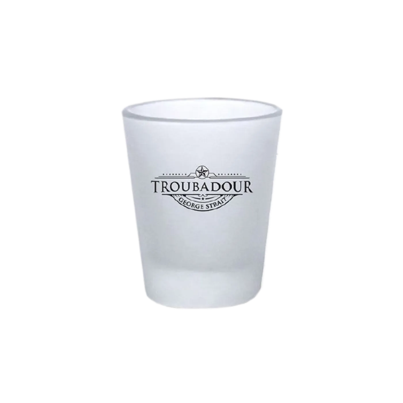 George Strait Frosted Troubadour Shotglass