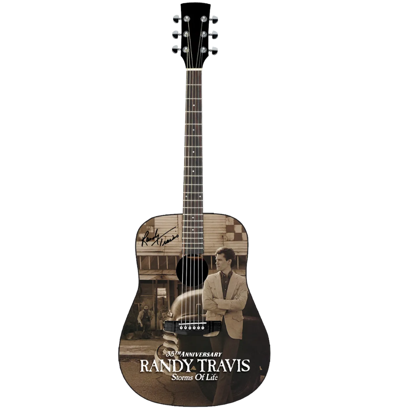 Randy Travis Storms of Life SIGNED Guitar