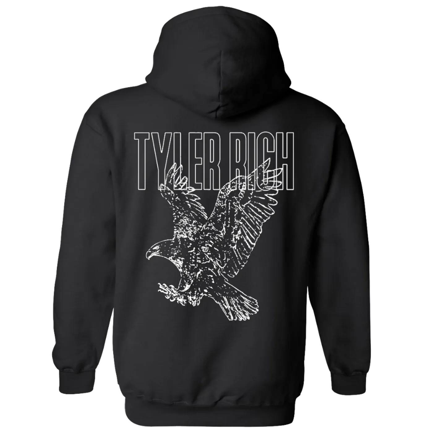 Tyler Rich Black Pullover Eagle Hoodie