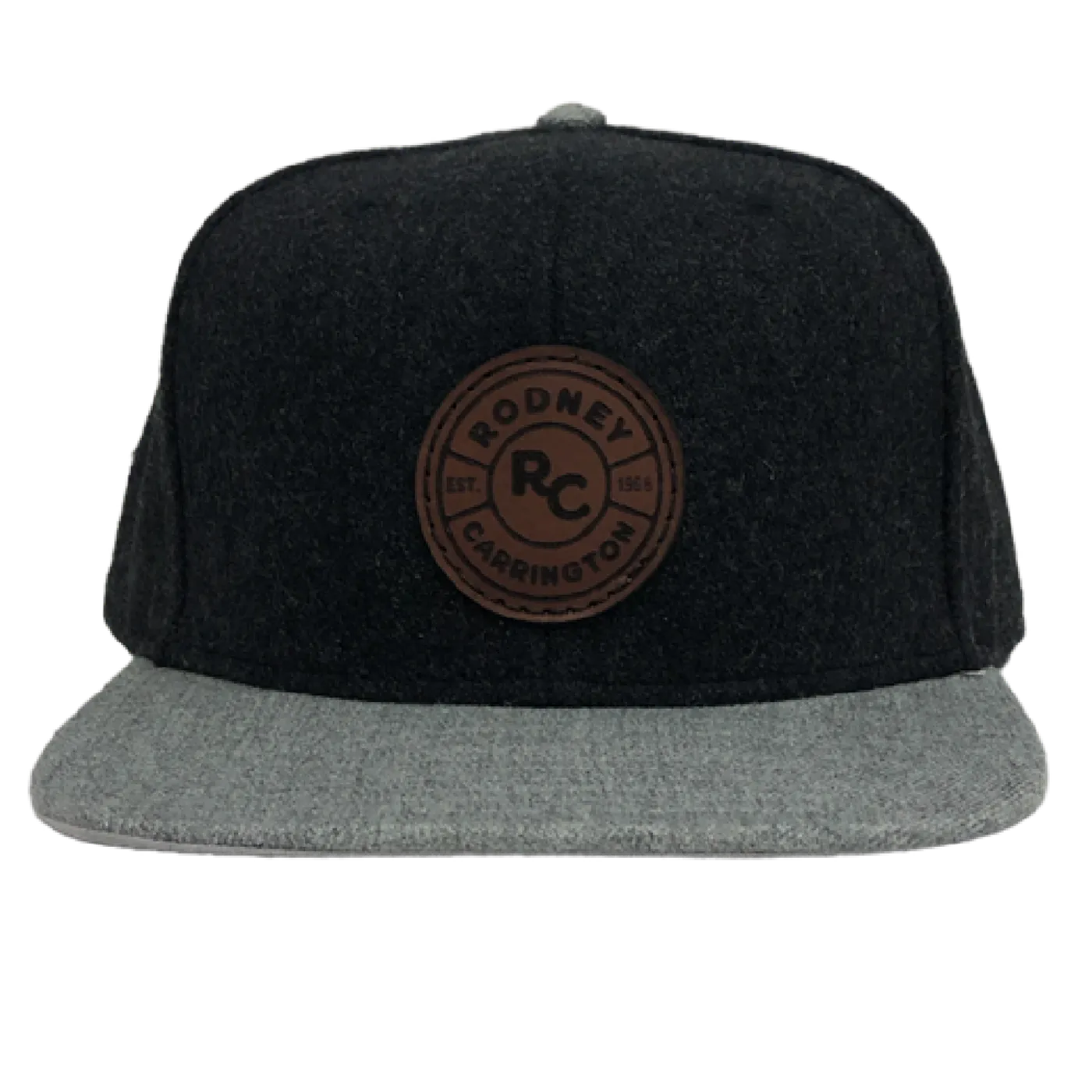 Rodney Carrington Black and Grey Wool Flatbill