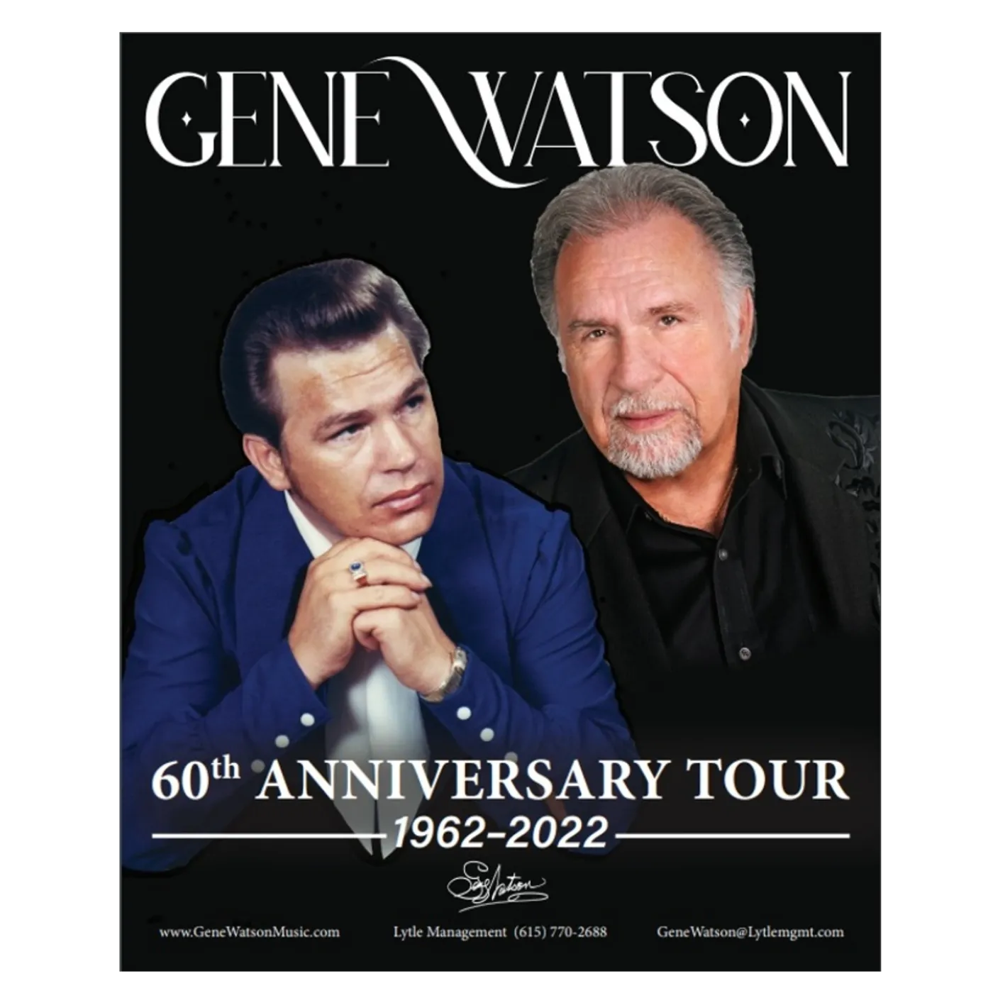 Gene Watson Signed 60th Anniversary 8x10