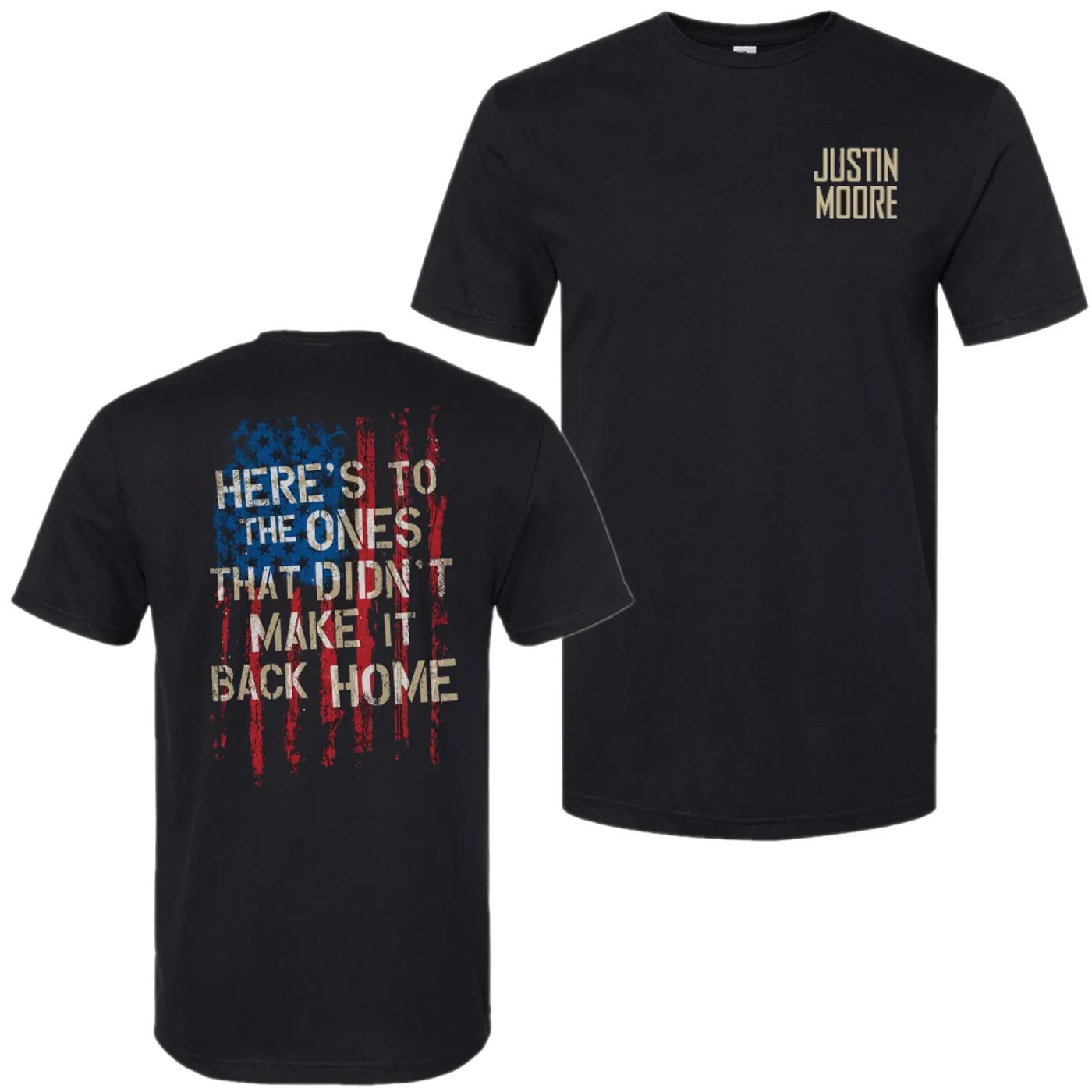 Justin Moore Black Here's To the Ones Tee
