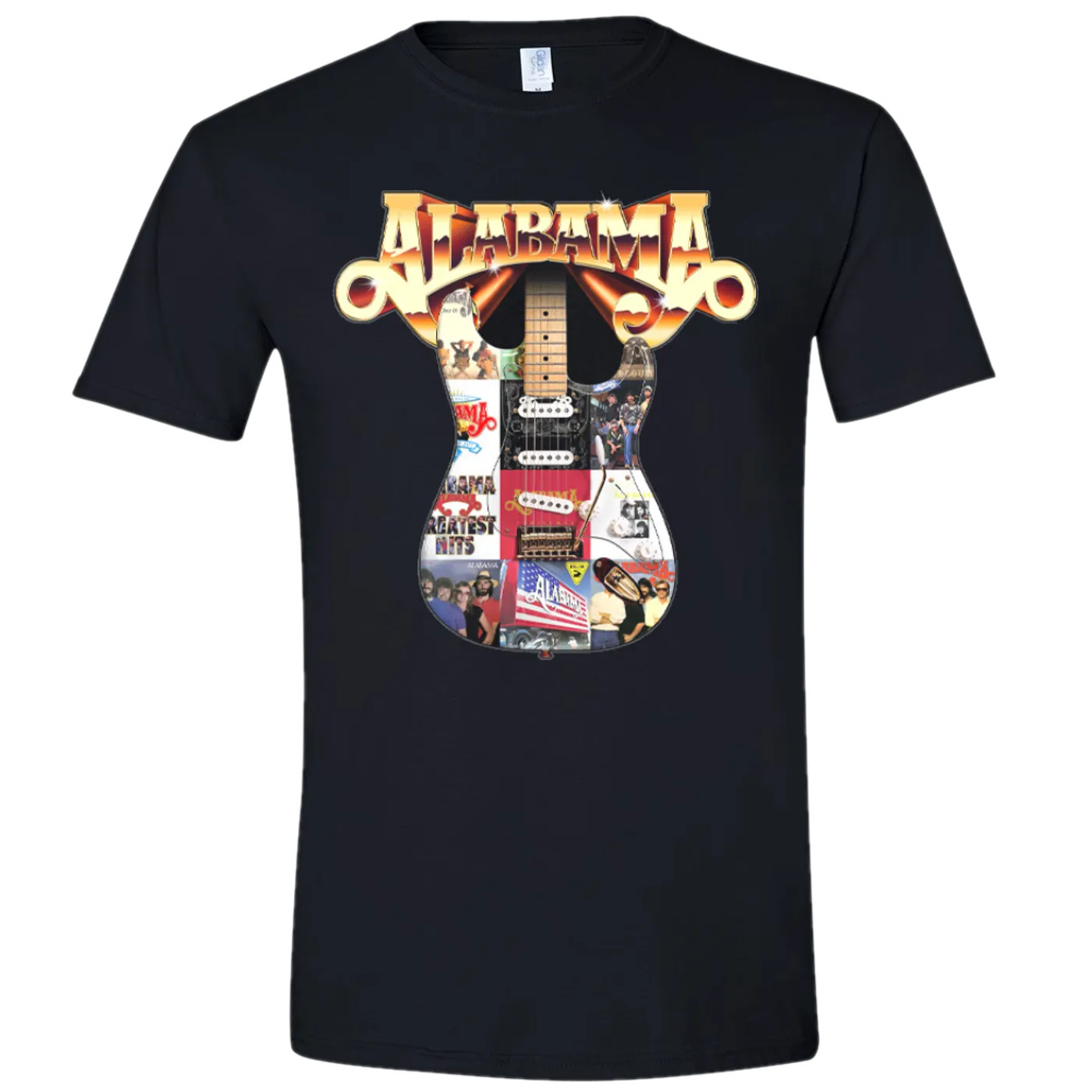 Alabama Black Guitar Tee