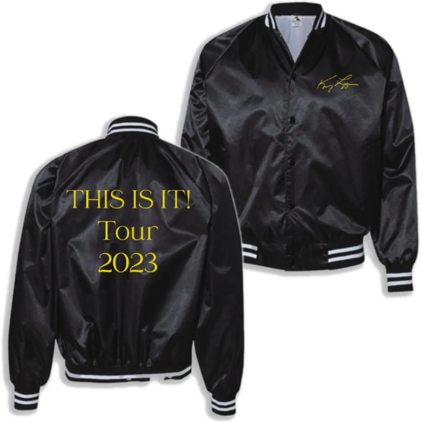 Kenny Loggins Black Satin Jacket