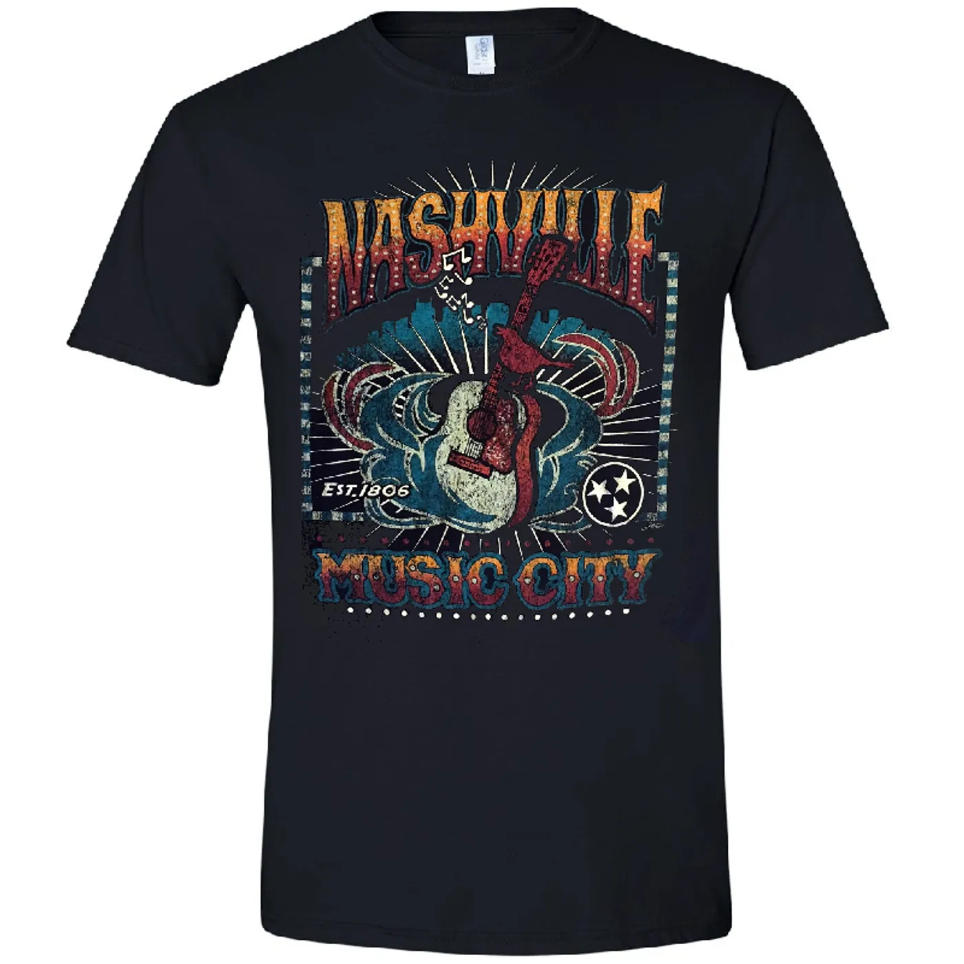 Nashville Bird & Guitar Tee