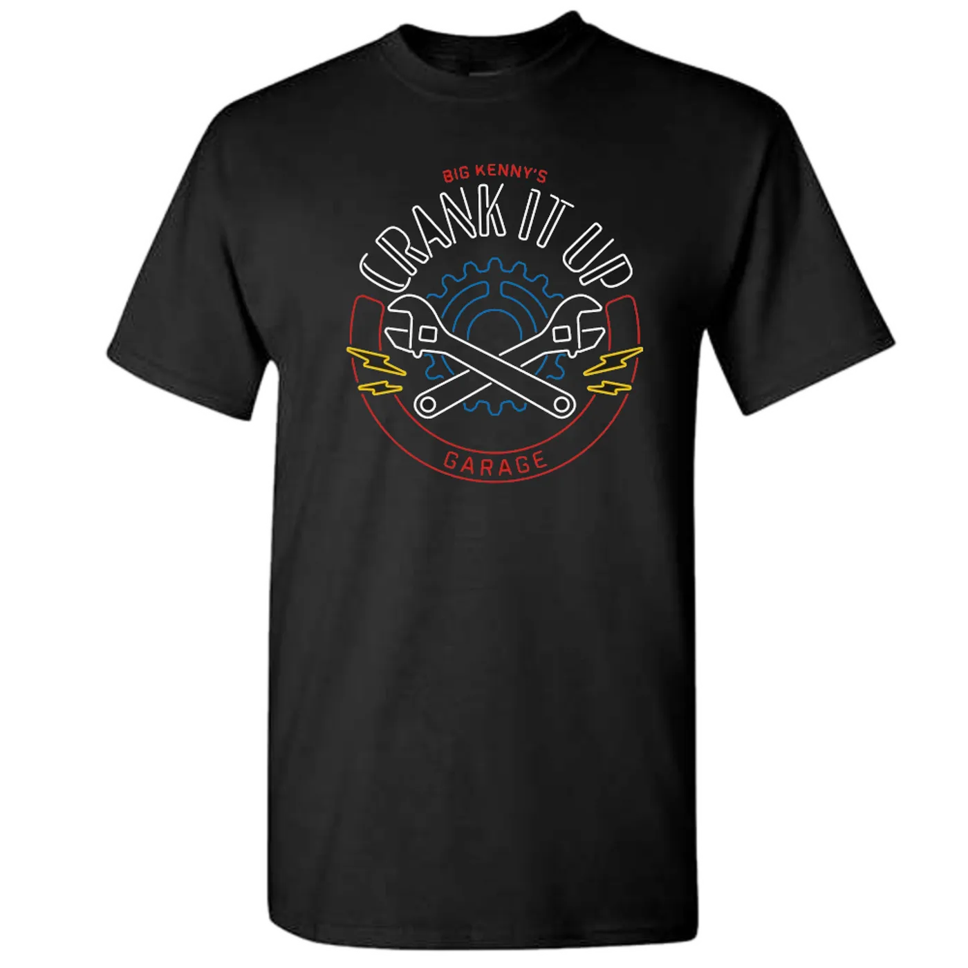 Crank It Up Black Neon Sign Tee