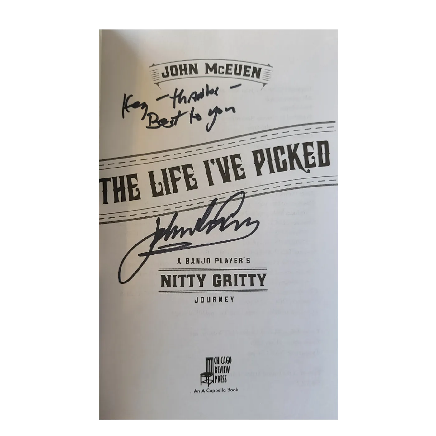 John McEuen Life I've Picked Signed Book