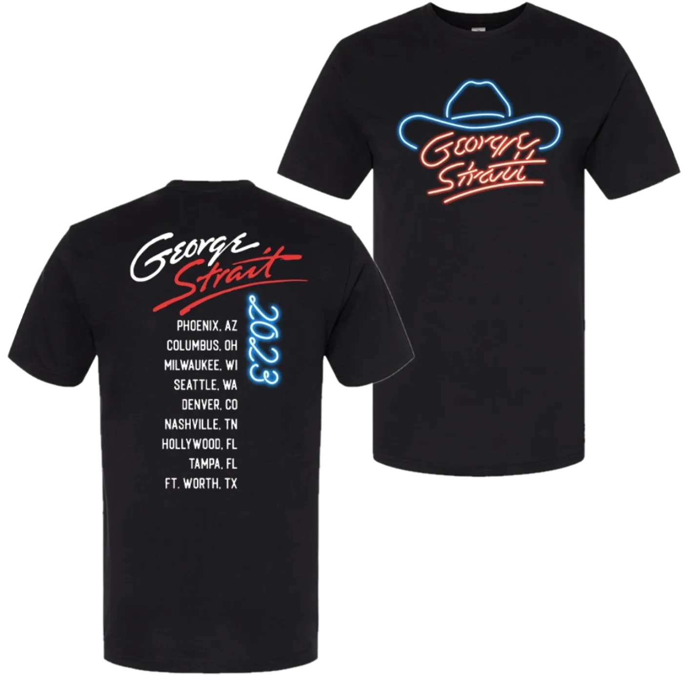 George Strait 2023 Neon Hat Tour tee