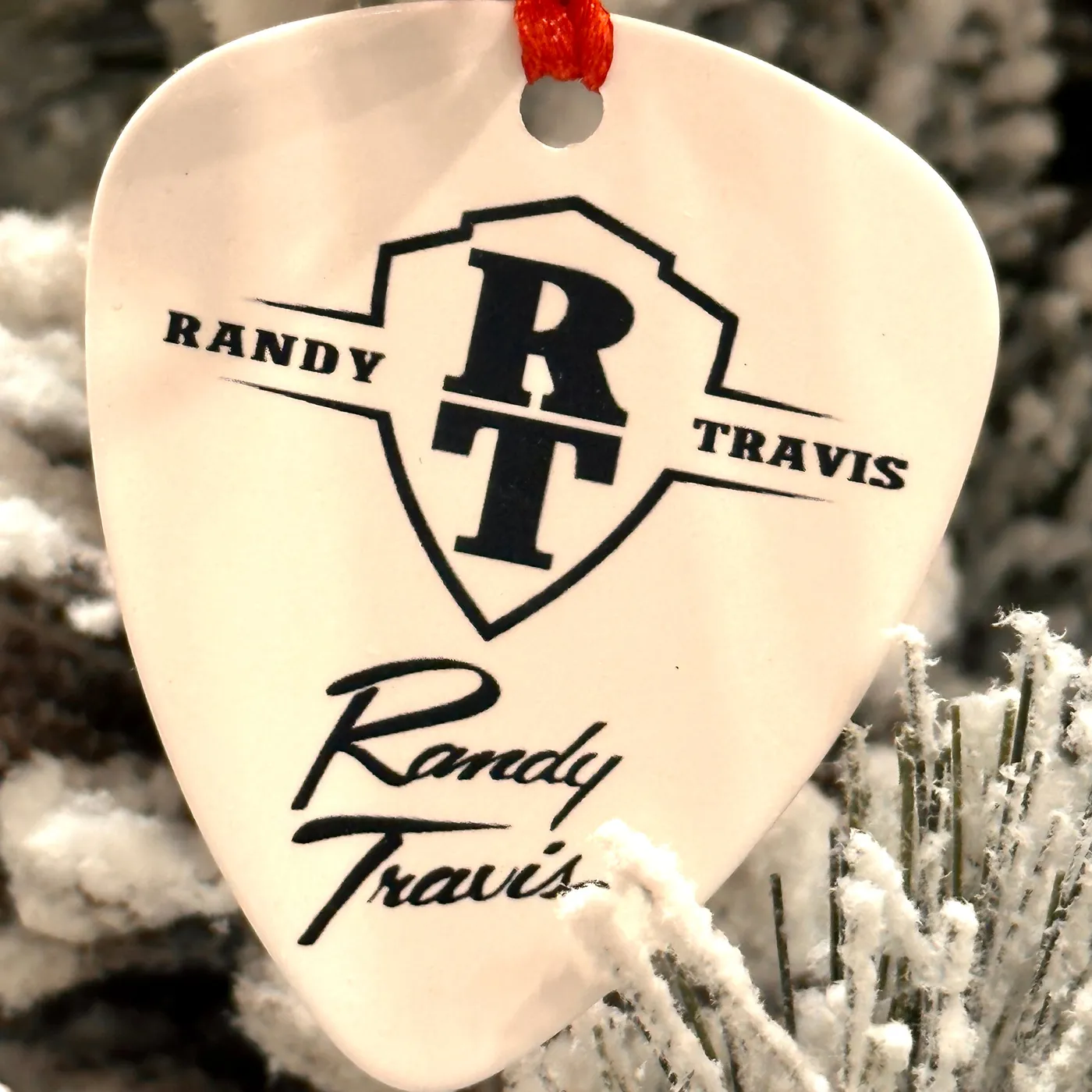 Randy Travis Guitar Pick Christmas Ornament