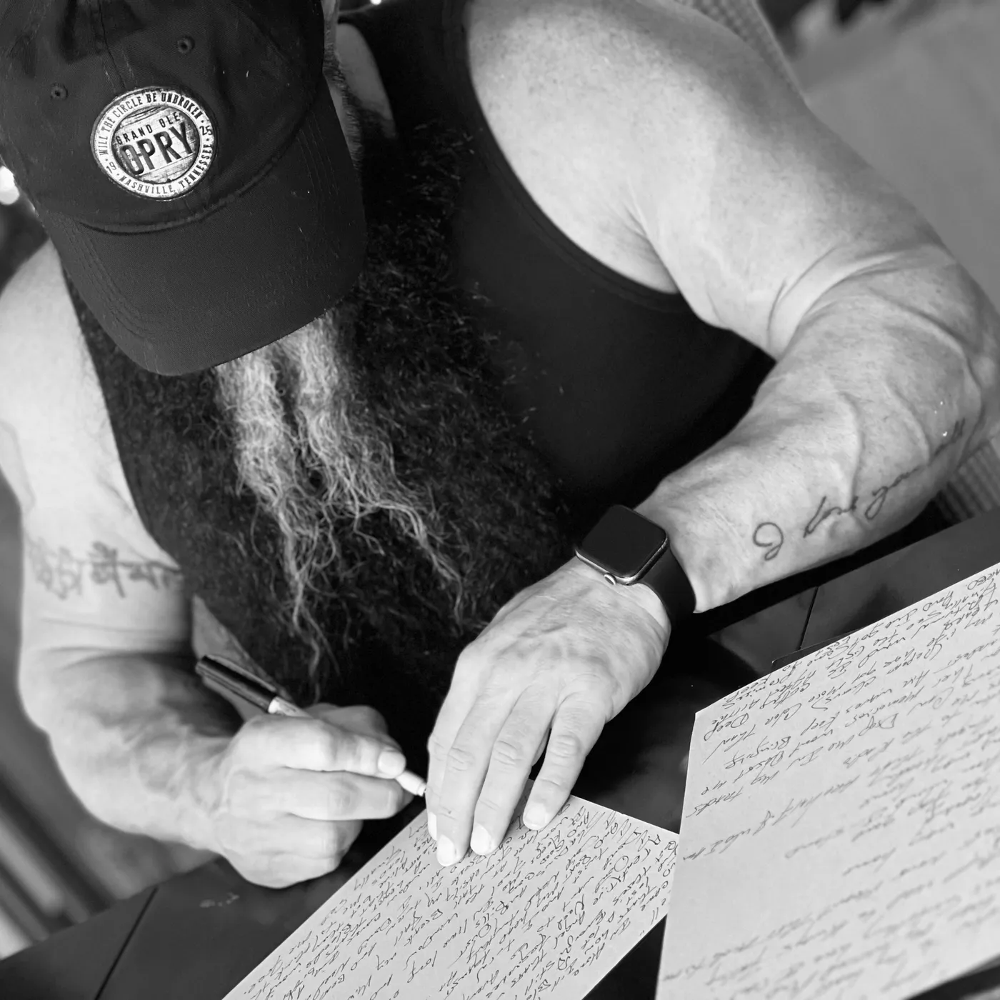 Thomas Gabriel "Cell" Handwritten Lyric Sheet