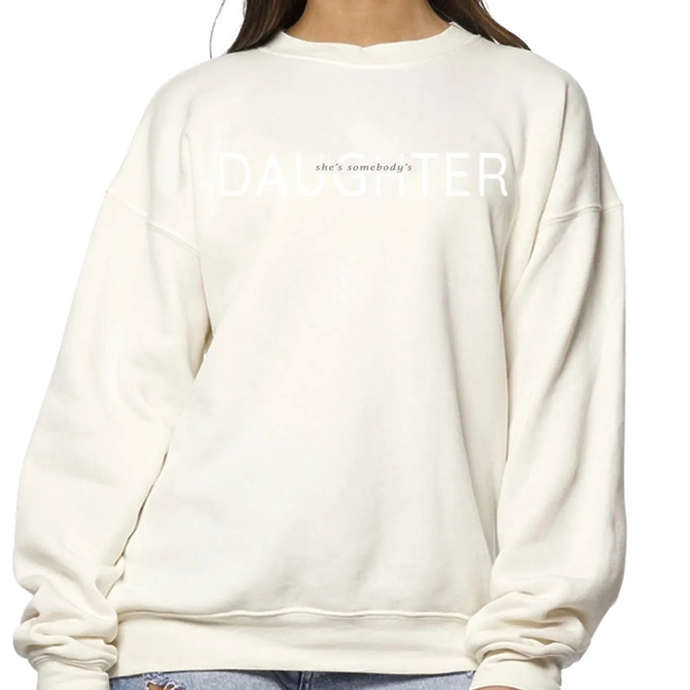 Drew Baldridge Cream Somebody's Daughter Sweatshirt