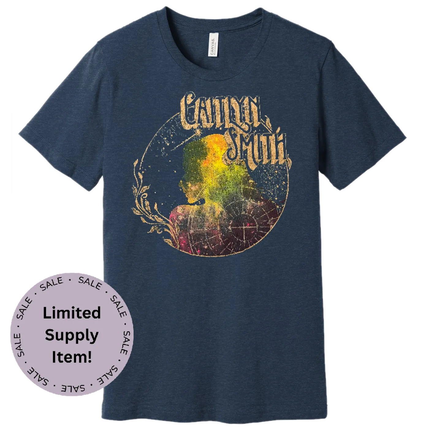 Caitlyn Smith Heather Navy Tee