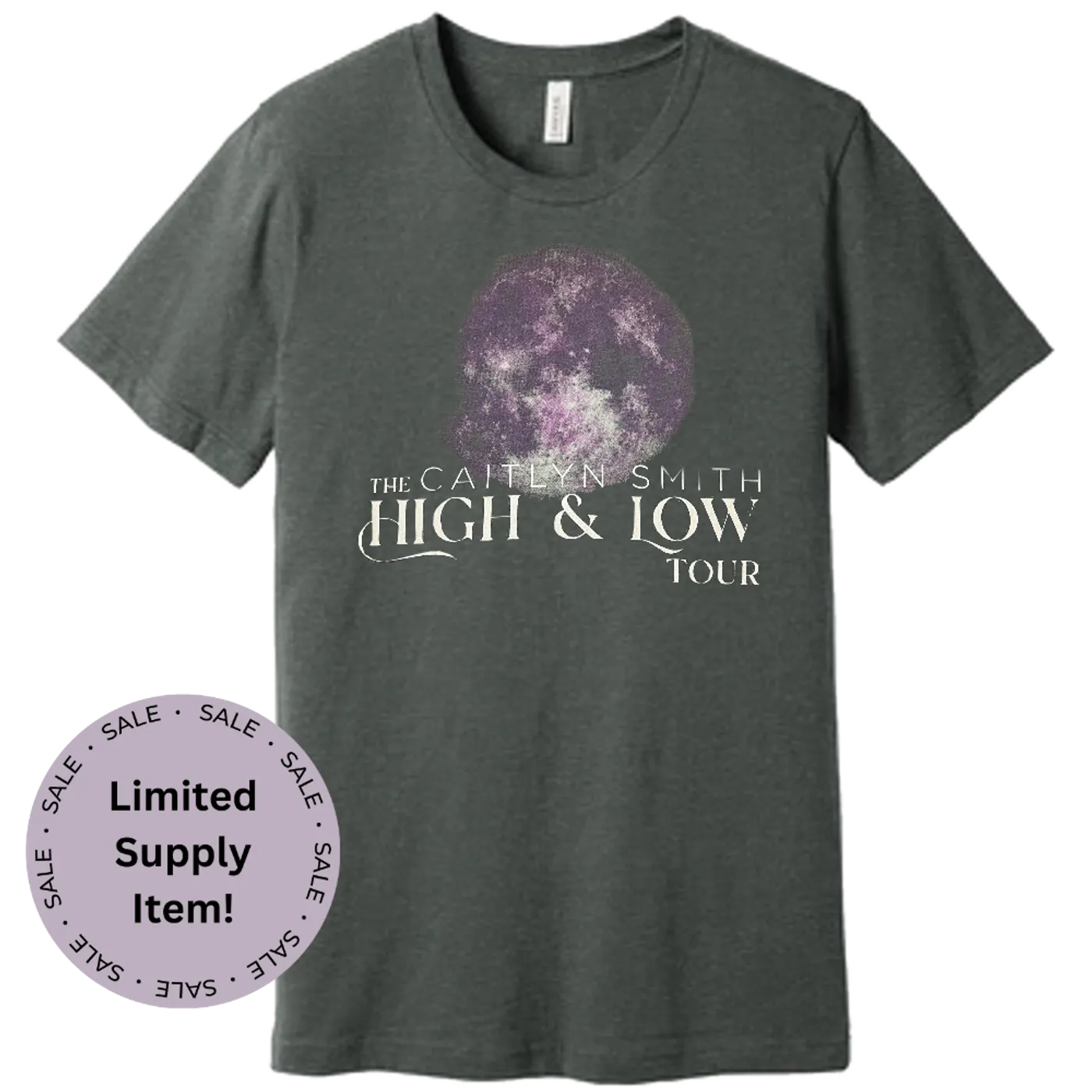 Caitlyn Smith Deep Heather High & Low Tee