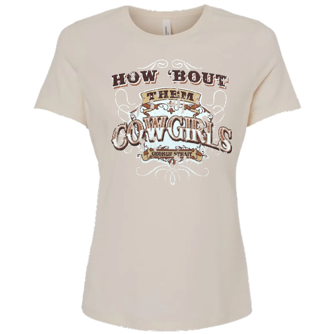 George Strait Ladies Tan Cowgirl Tee
