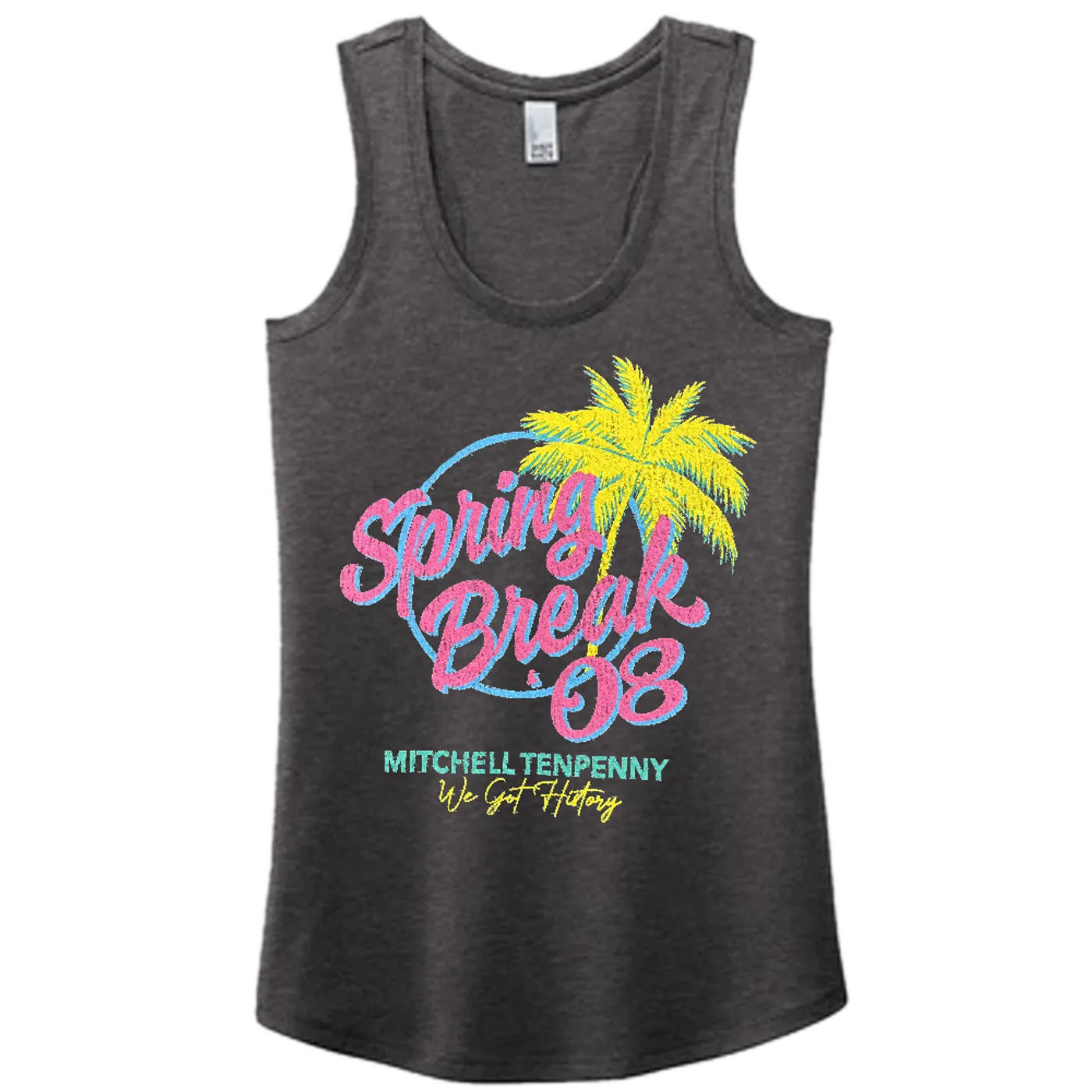 Mitchell Tenpenny Ladies Heather Charcoal Spring Break Tank