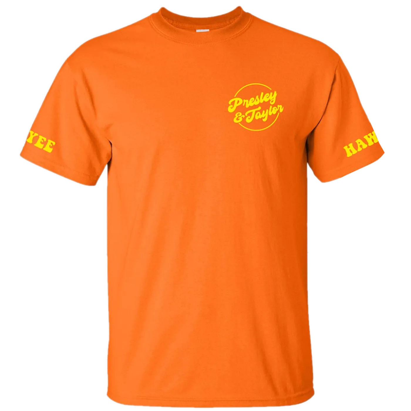 Presley & Taylor Safety Orange Logo Tee