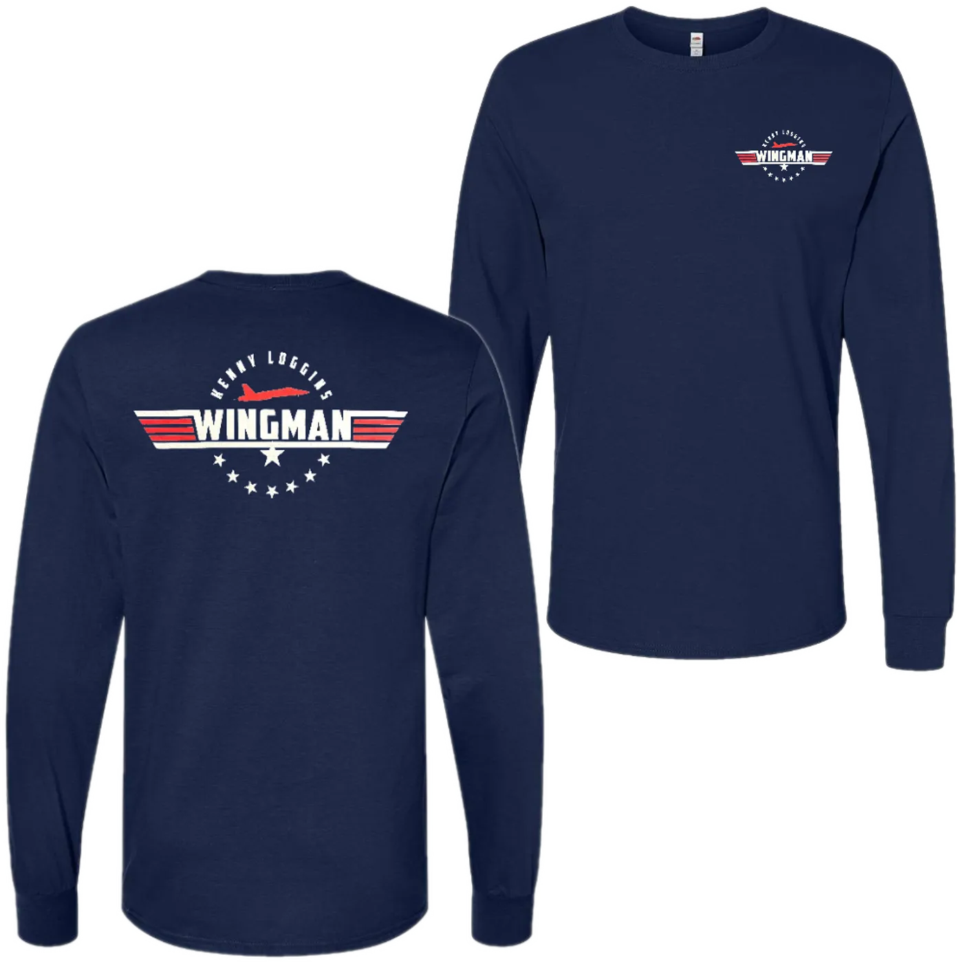Kenny Loggins Long Sleeve Navy Wingman Tee