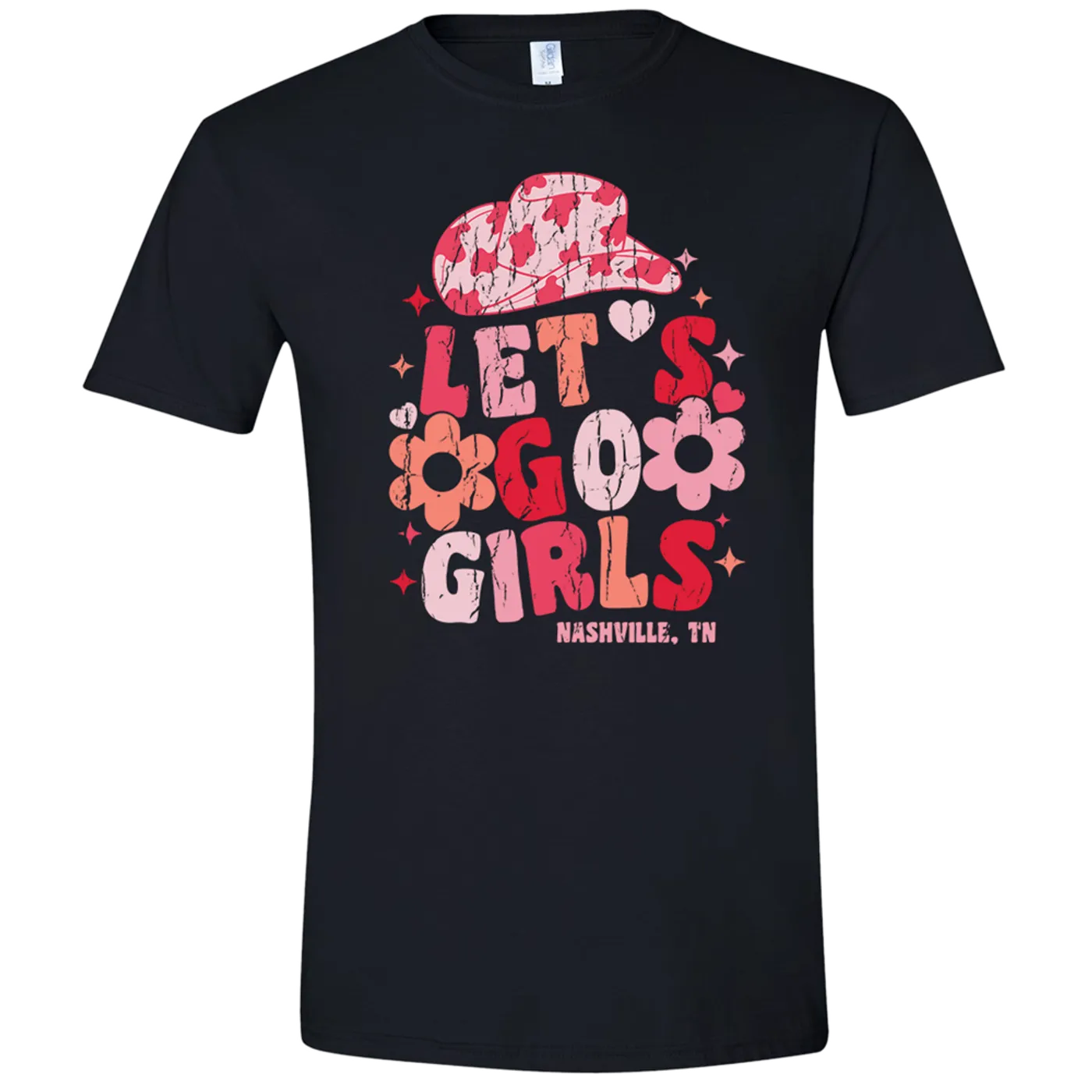 Nashville Black Let's Go Girls Tee