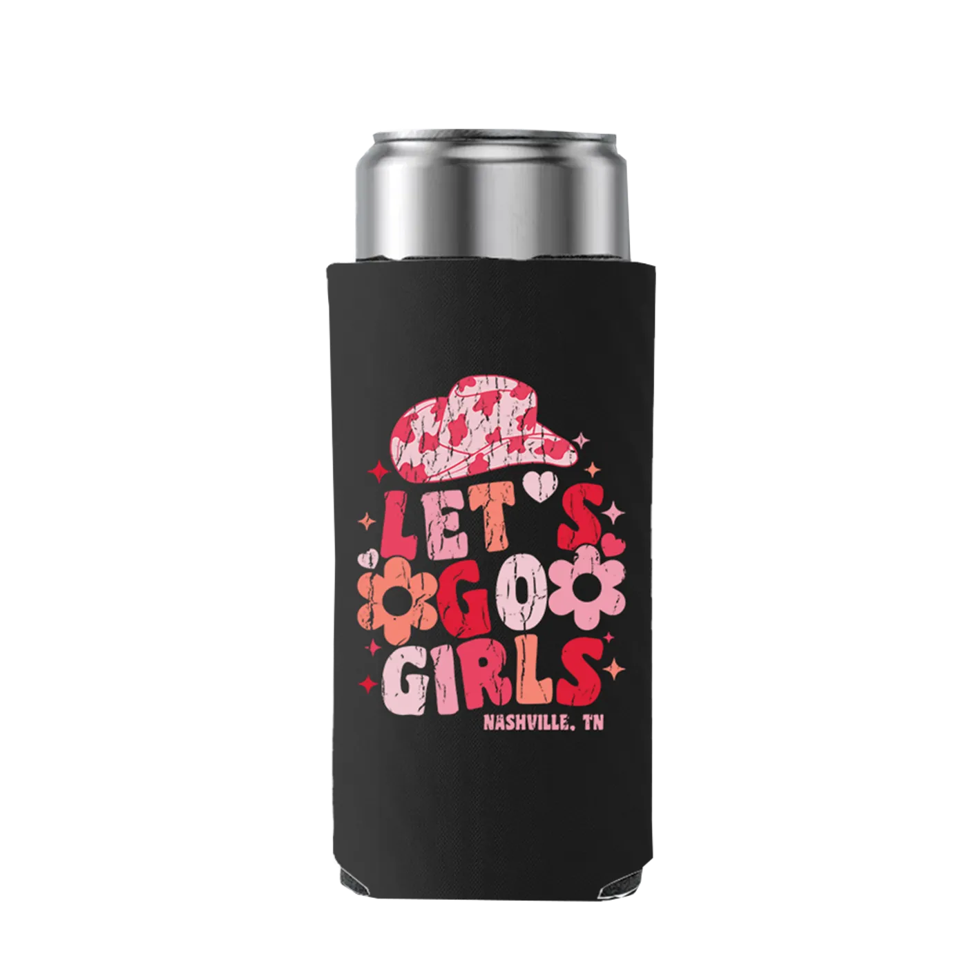 Nashville Let's Go Girls Slim Can Cooler