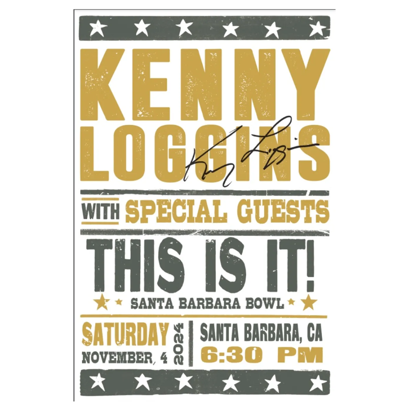 Kenny Loggins Santa Barbara November 4th Event Poster