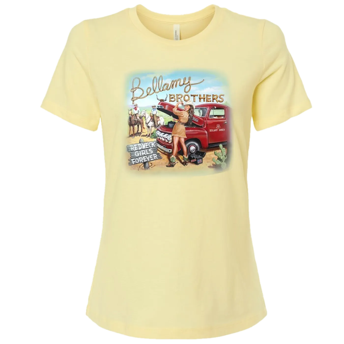 The Bellamy Brothers Ladies Yellow Redneck Girls Tee
