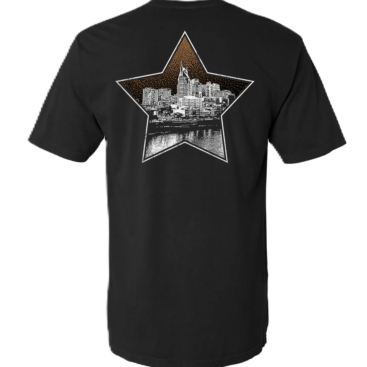 Mitchell Tenpenny Black Nashville Skyline Tee