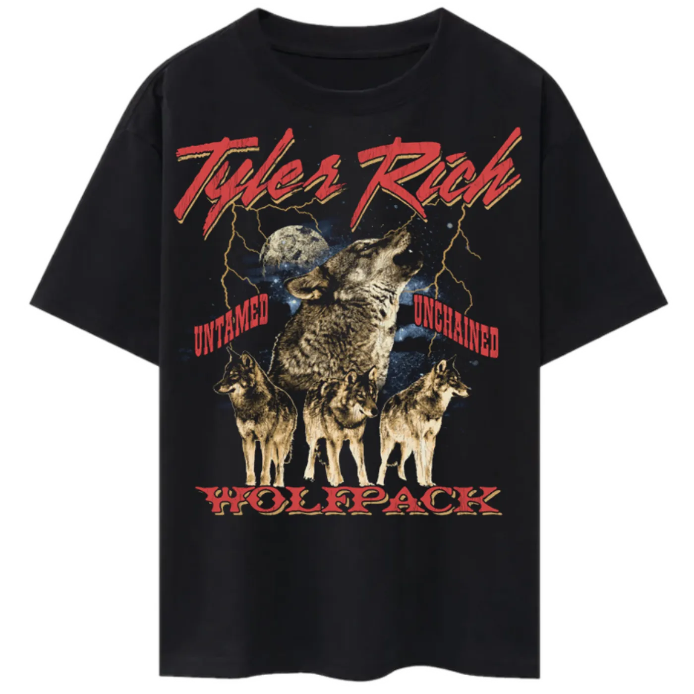 Tyler Rich Wolfpack Black Tee