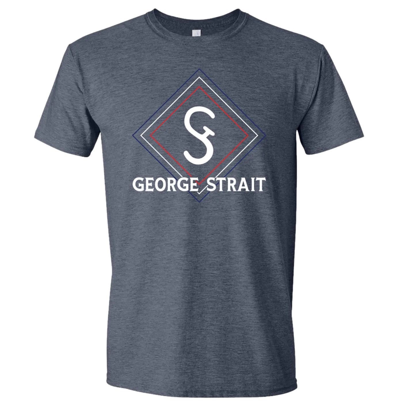George Strait Heather Navy Diamond Logo Tee