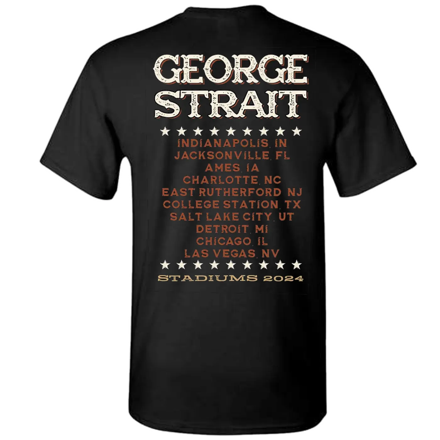 George Strait Black Photo (Sitting) Tee