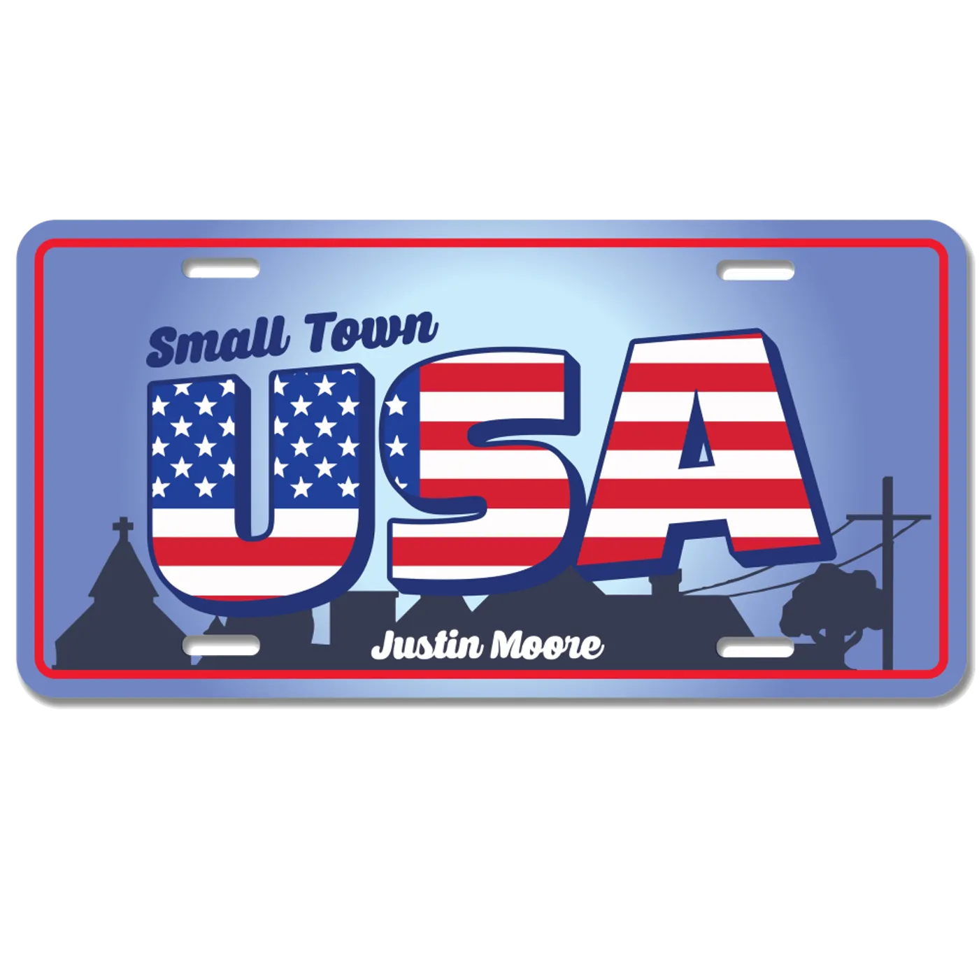 Justin Moore Small Town USA License Plate