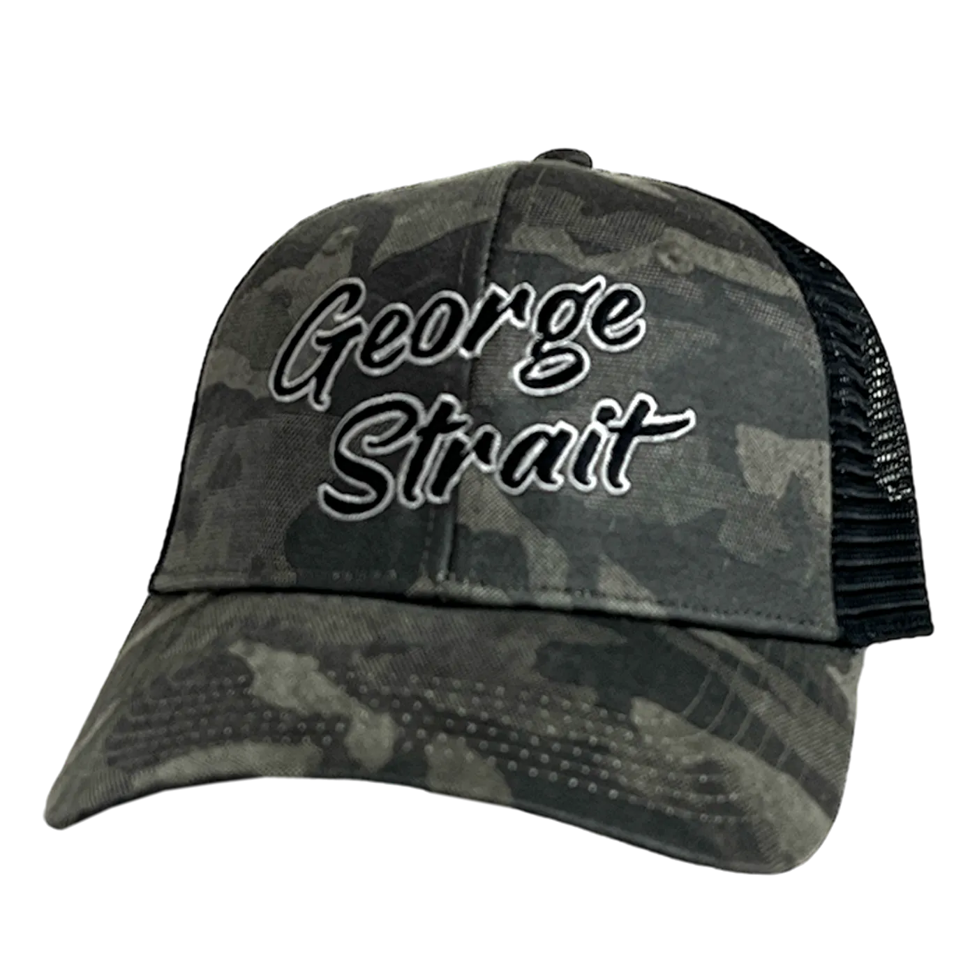 George Strait Black Camo Ballcap