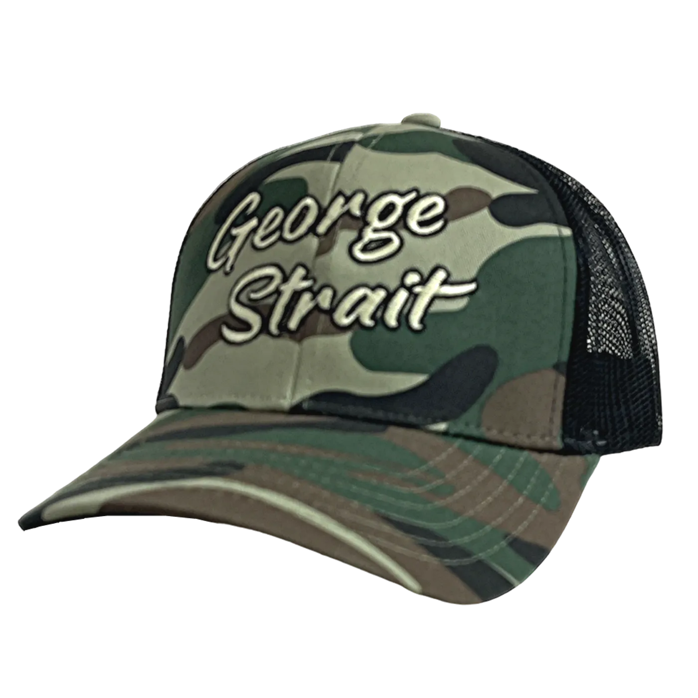George Strait Green Camo Ballcap