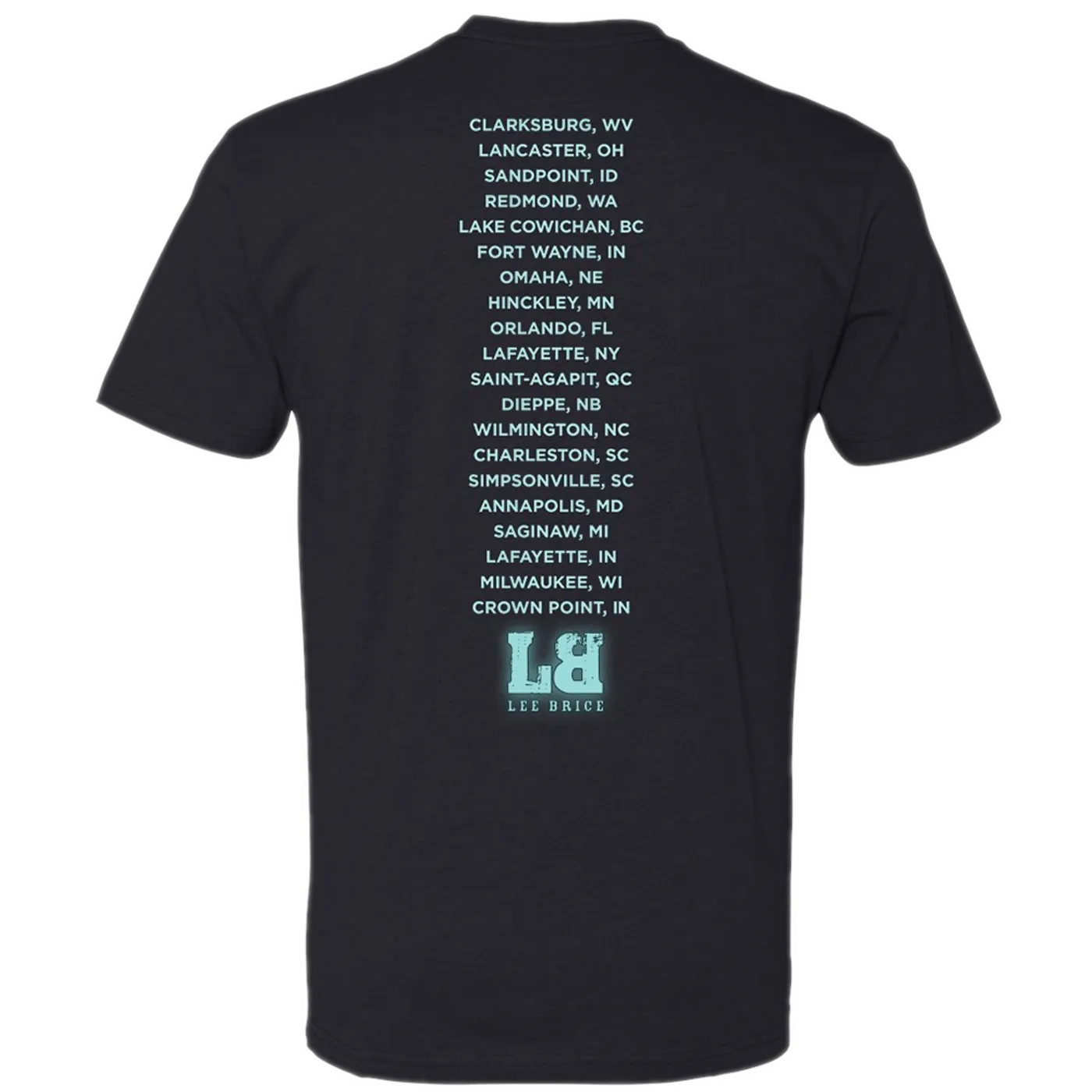 Lee Brice Black Drinkin' Buddies Tour Tee