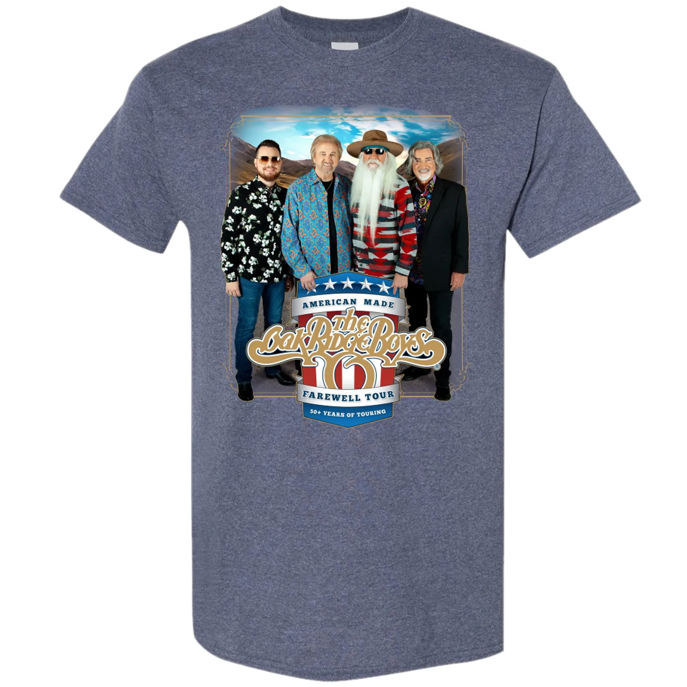 The Oak Ridge Boys Heather Navy Farewell Tour Tee