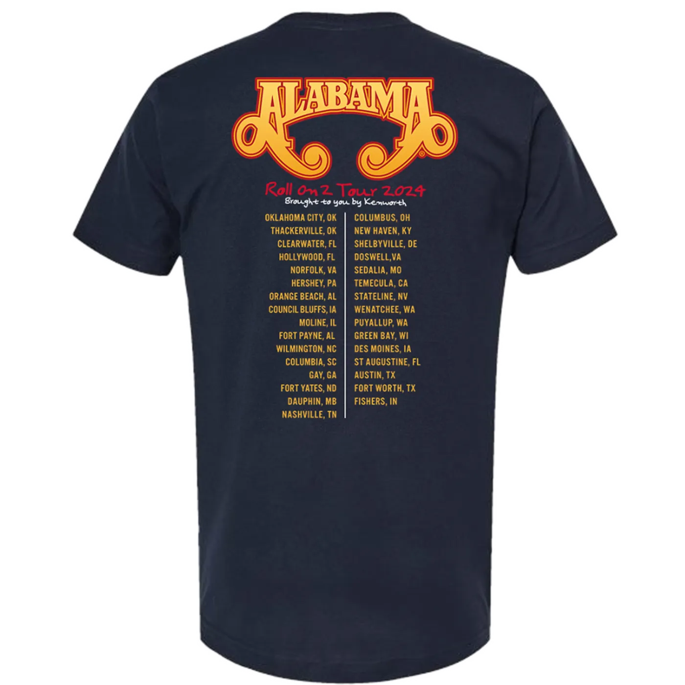 Alabama Navy Roll On 2 Tour Tee