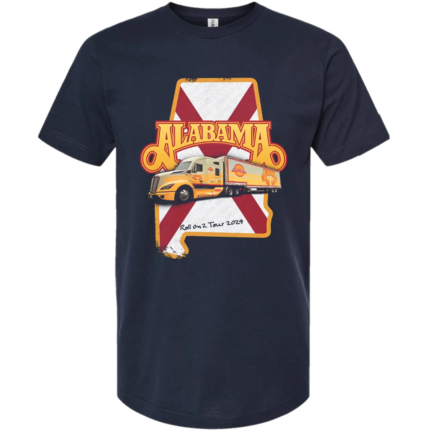 Alabama Navy Roll On 2 Tour Tee