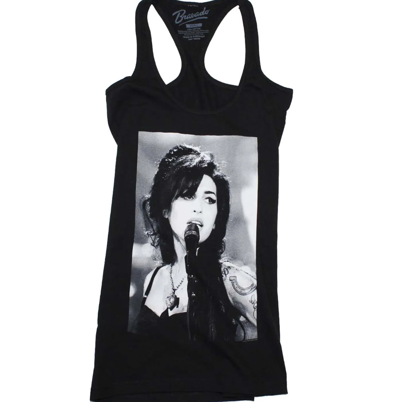 Amy Winehouse T Shirt | Amy Winehouse Live Shot Juniors Racerback Tank Top