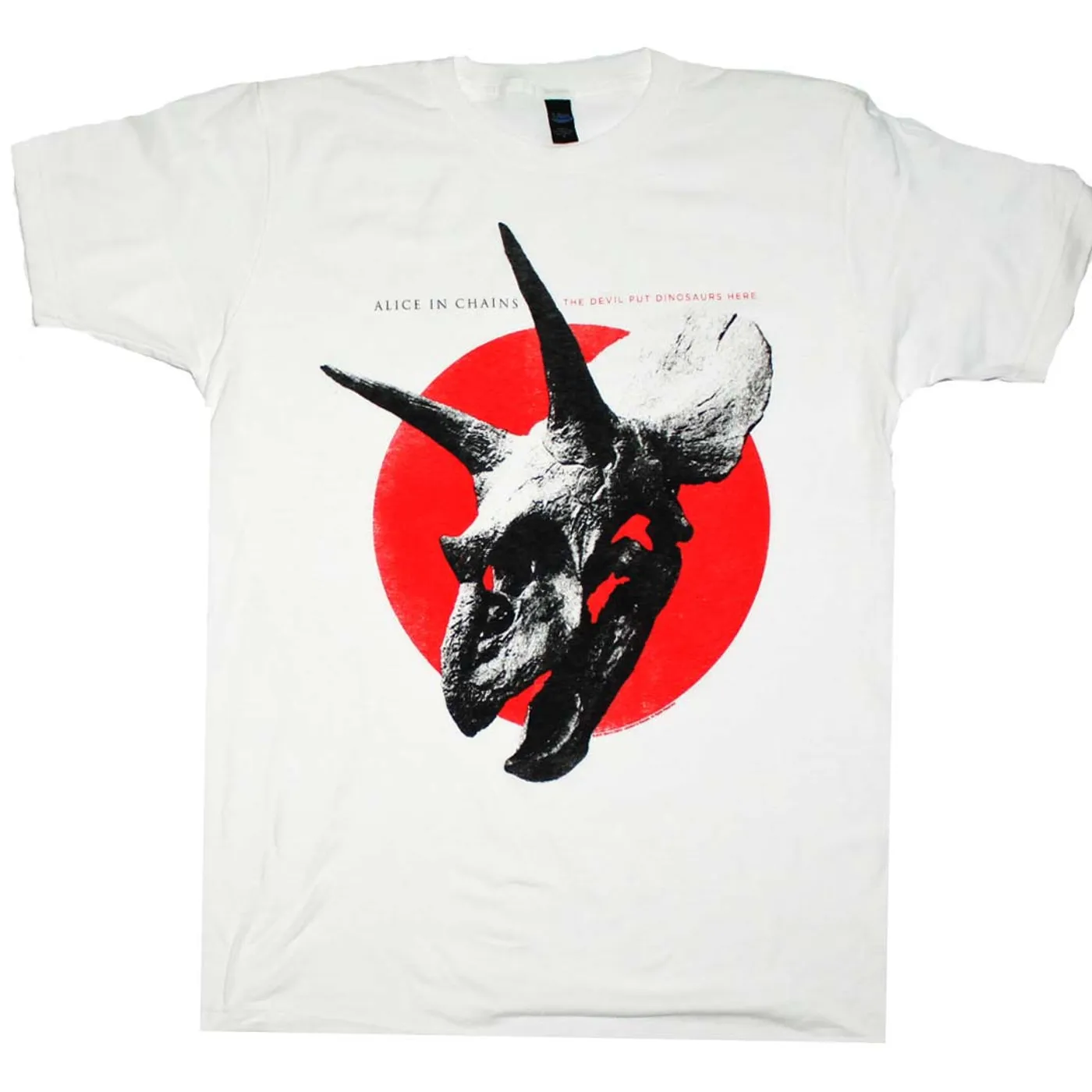 Alice in Chains T Shirt | Alice in Chains the Devil Put Dinosaurs Here Red Dot T-Shirt