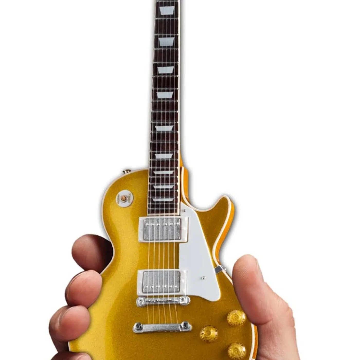 gibson guitars Axe Heaven Gibson 1957 Les Paul Standard Gold Top Mini Guitar Collectible
