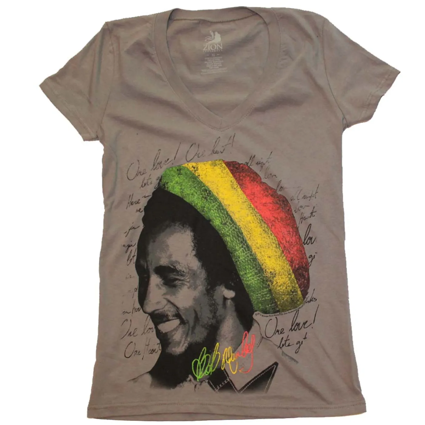 Bob Marley T Shirt | Bob Marley Rasta Tam V-Neck Junior's Tee