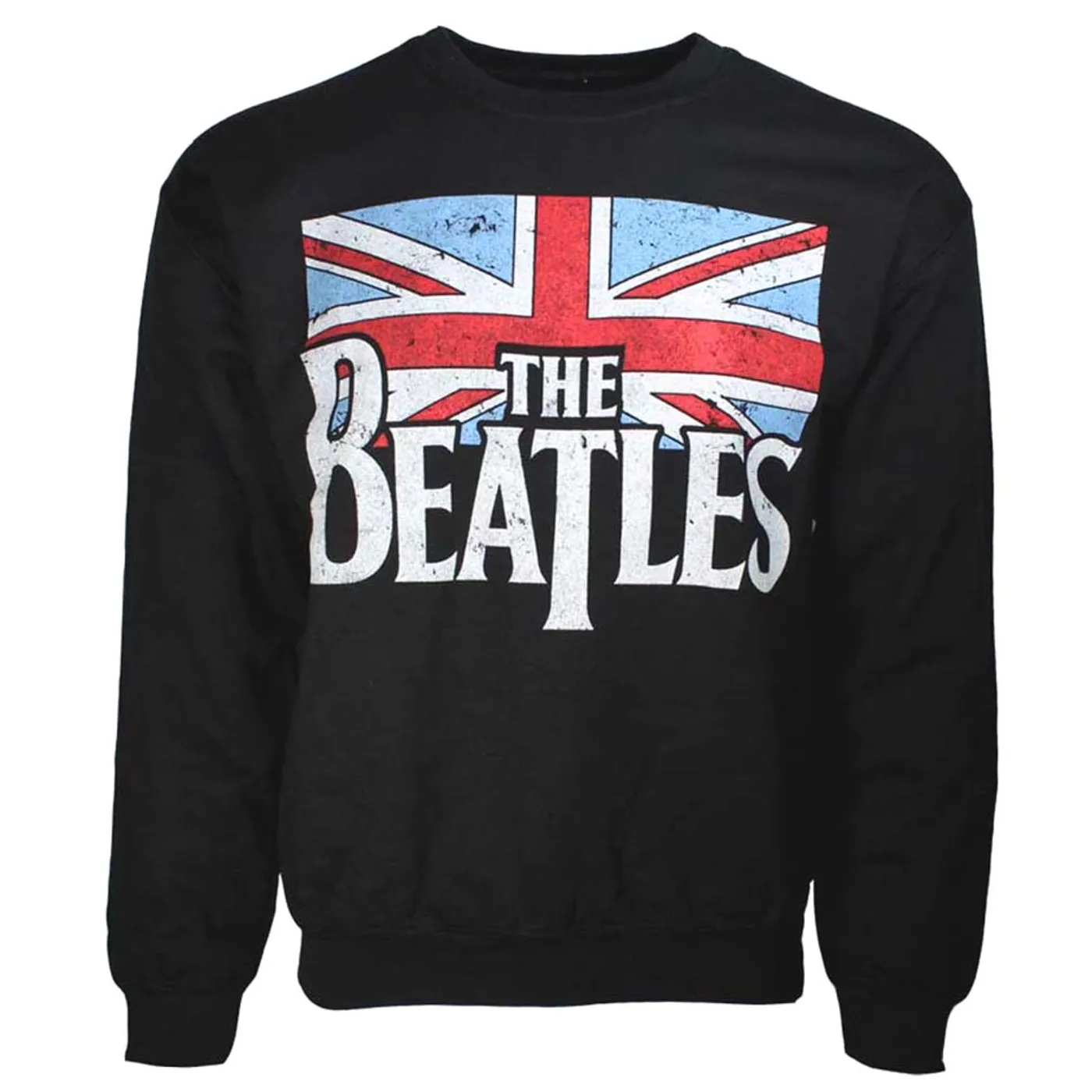 The BeatlesDistressed Flag Crew Neck Sweatshirt