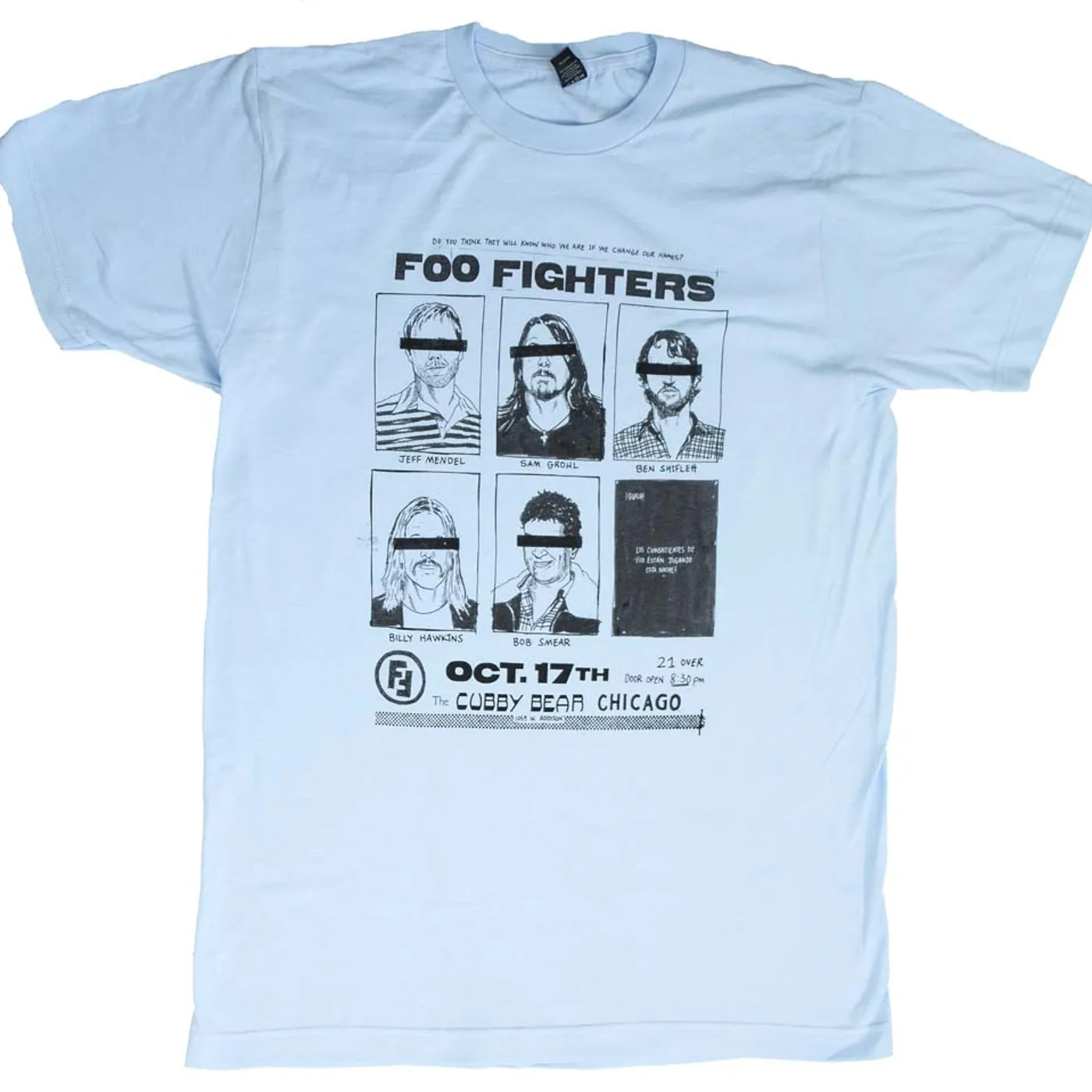 Foo Fighters T Shirt | Foo Fighters Cubby Bear Chicago Soft T-Shirt