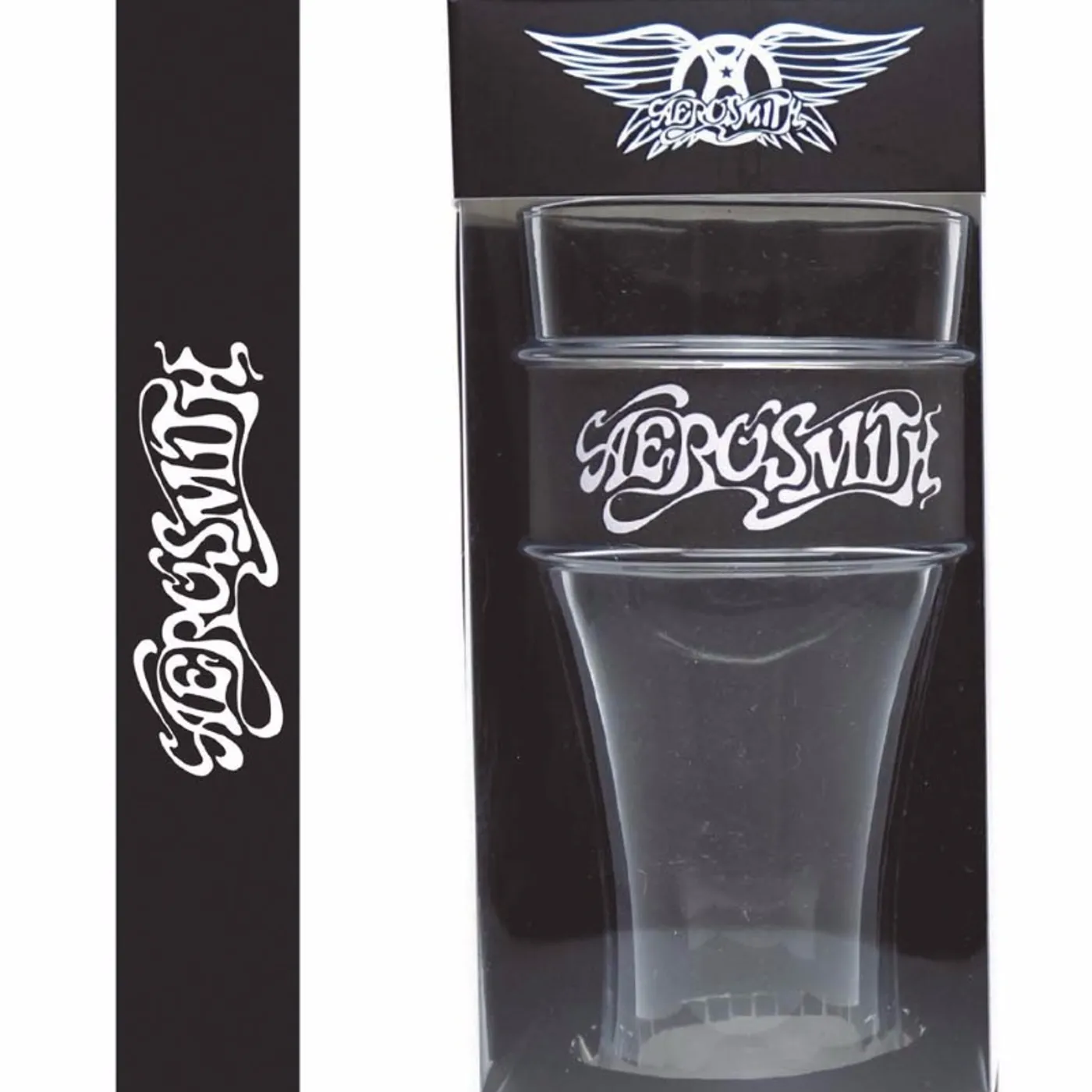 Aerosmith Black and White Script Heavy Duty Slap Band Pint Glass