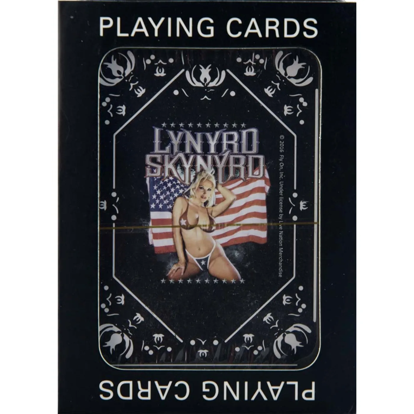 Lynyrd Skynyrd Girl with Flag Playing Cards