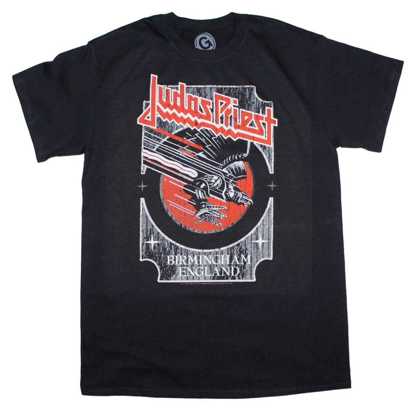 Judas Priest T Shirt | Judas Priest Silver and Red Vengeance T-Shirt