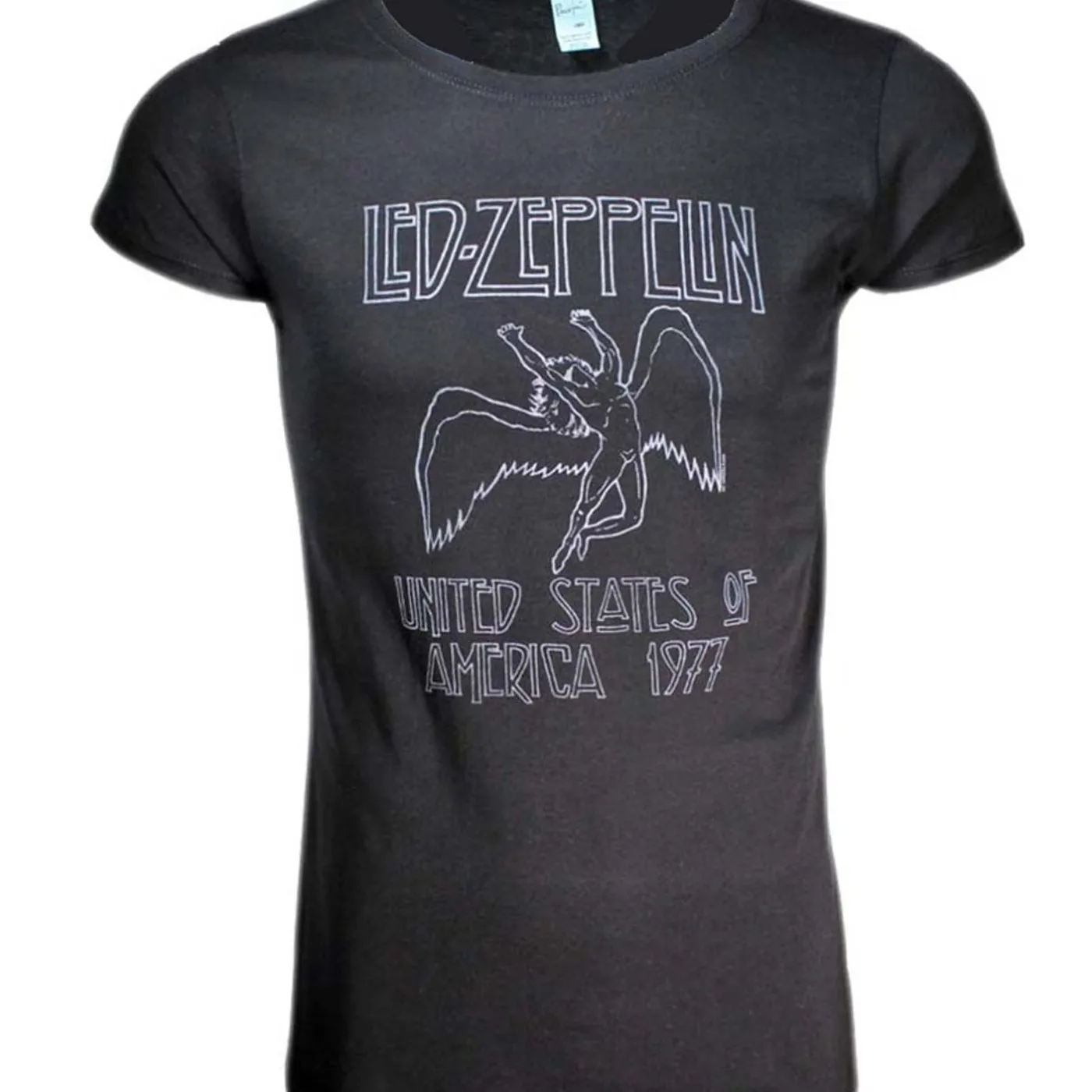Led Zeppelin T Shirt | Led Zeppelin Black USA 77 Juniors Tee