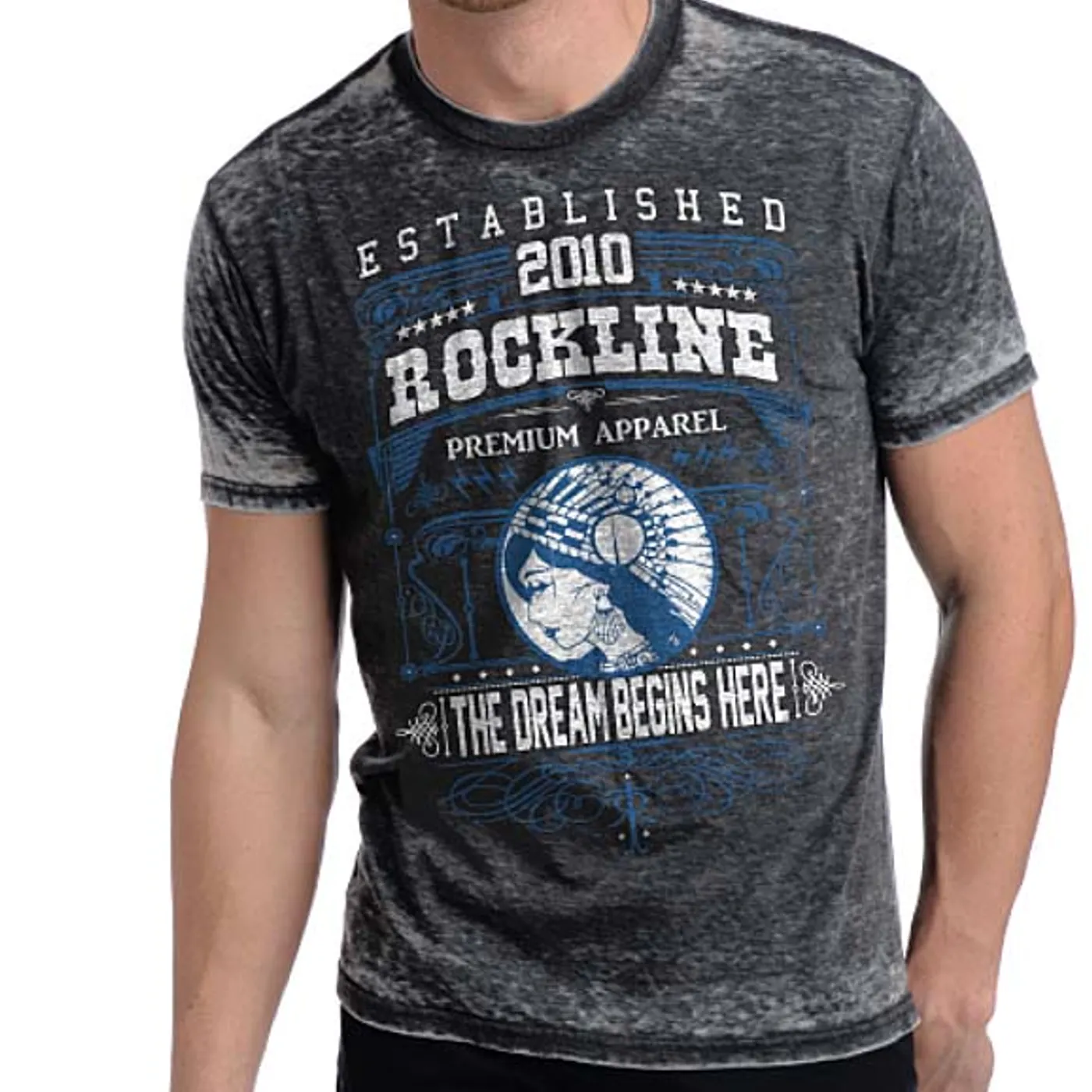 Designer Streetwear T Shirt | Rockline Premium Men's Dream Burnout T-Shirt