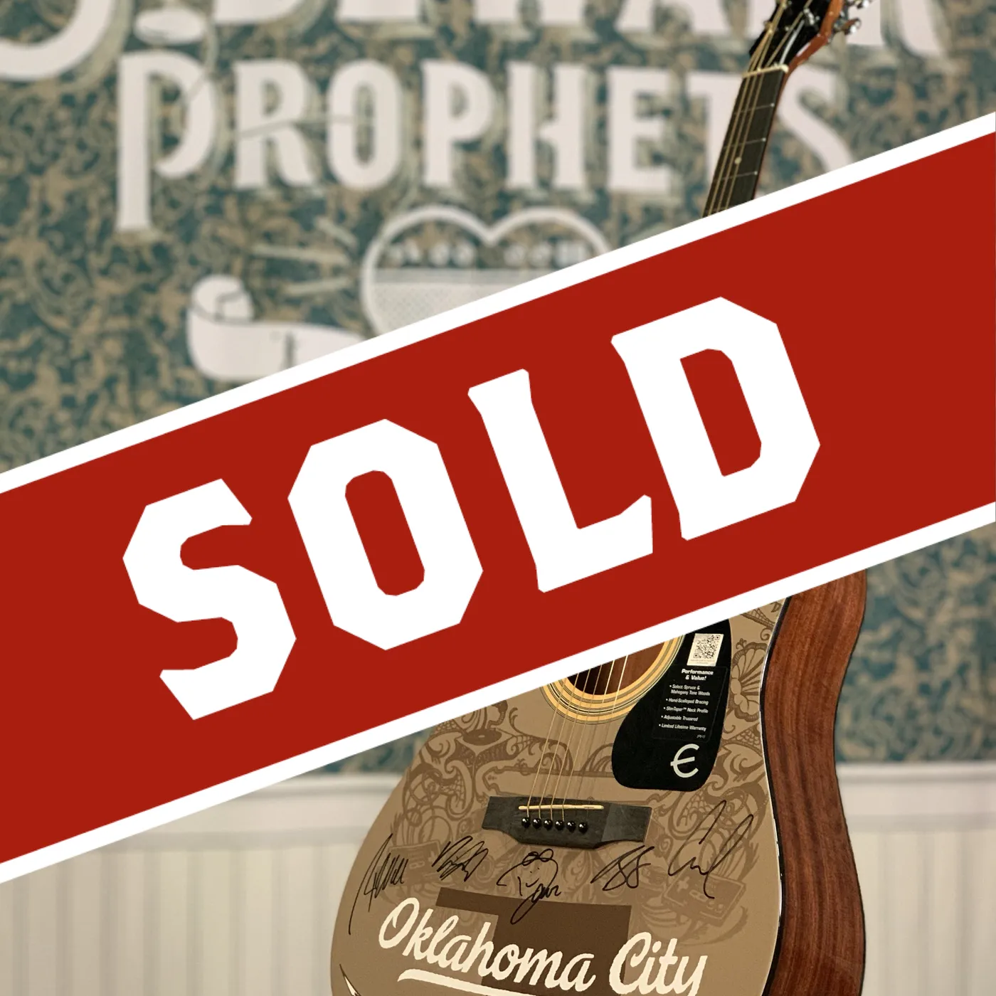 Sidewalk Prophets Oklahoma City, OK - Custom Epiphone Acoustic Guitar (Autographed - ONE OF A KIND!)