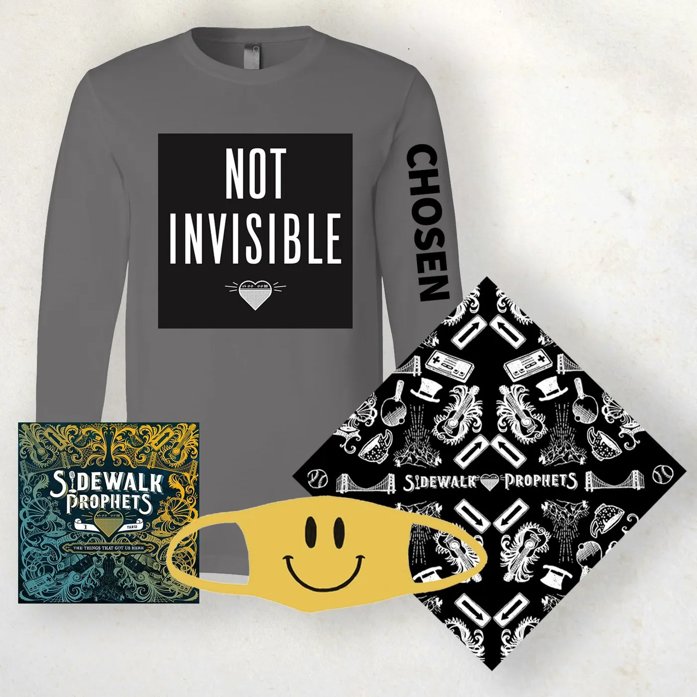 Sidewalk Prophets Not Invisible (Chosen) Long Sleeve Tee Bundle
